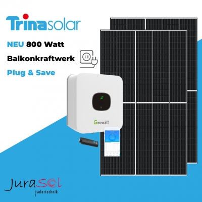800 Watt Plug & Save Paket Trina Vertex, Growatt